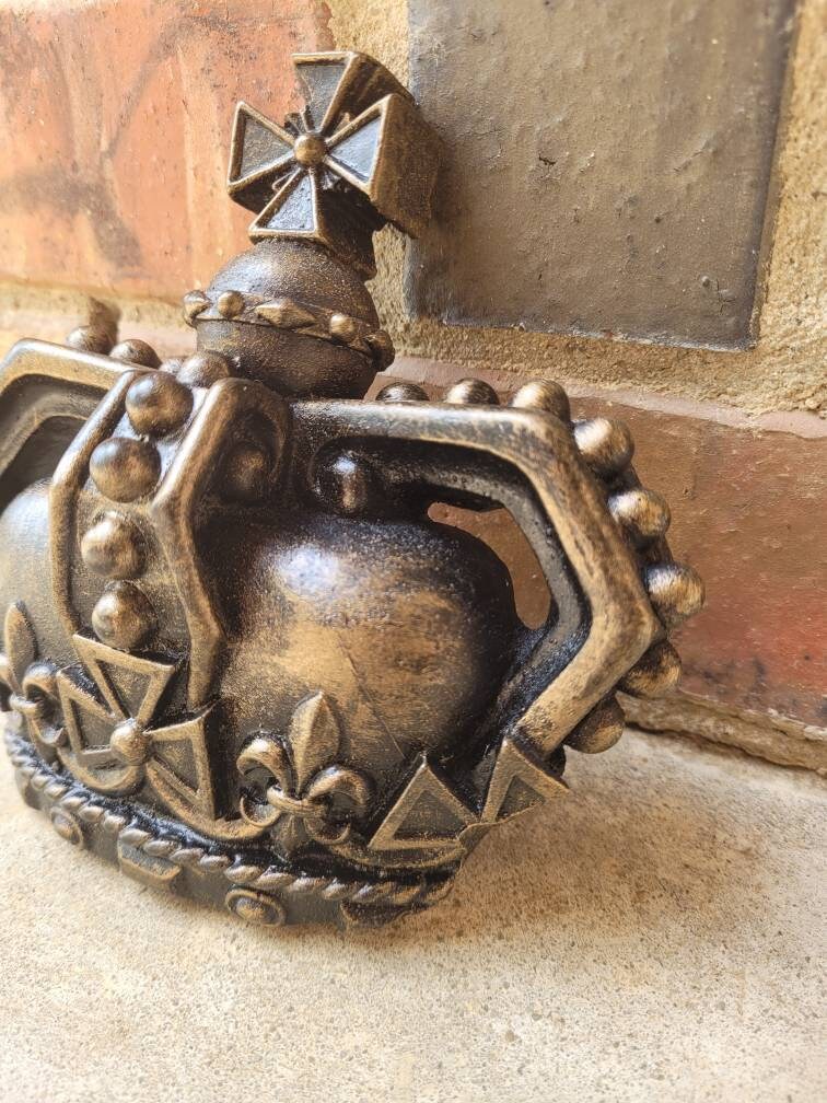 Crown Candle Pin for Pillar Candles. PICK YOUR COLOR. Royal Medieval Fleur de Lis Home Decor.
