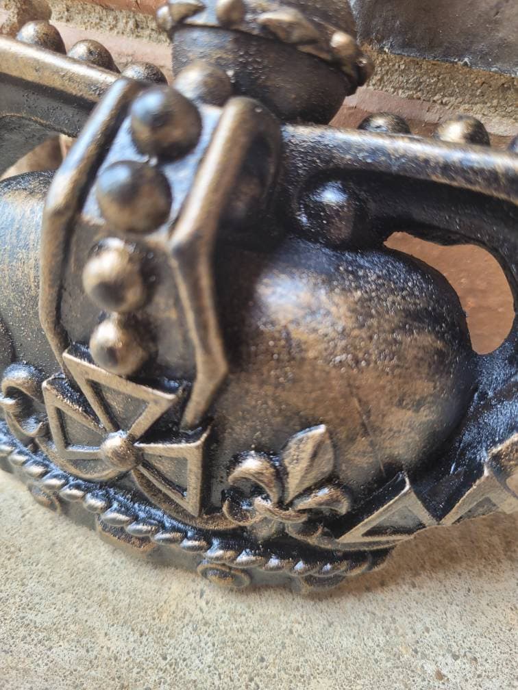 Crown Candle Pin for Pillar Candles. PICK YOUR COLOR. Royal Medieval Fleur de Lis Home Decor.