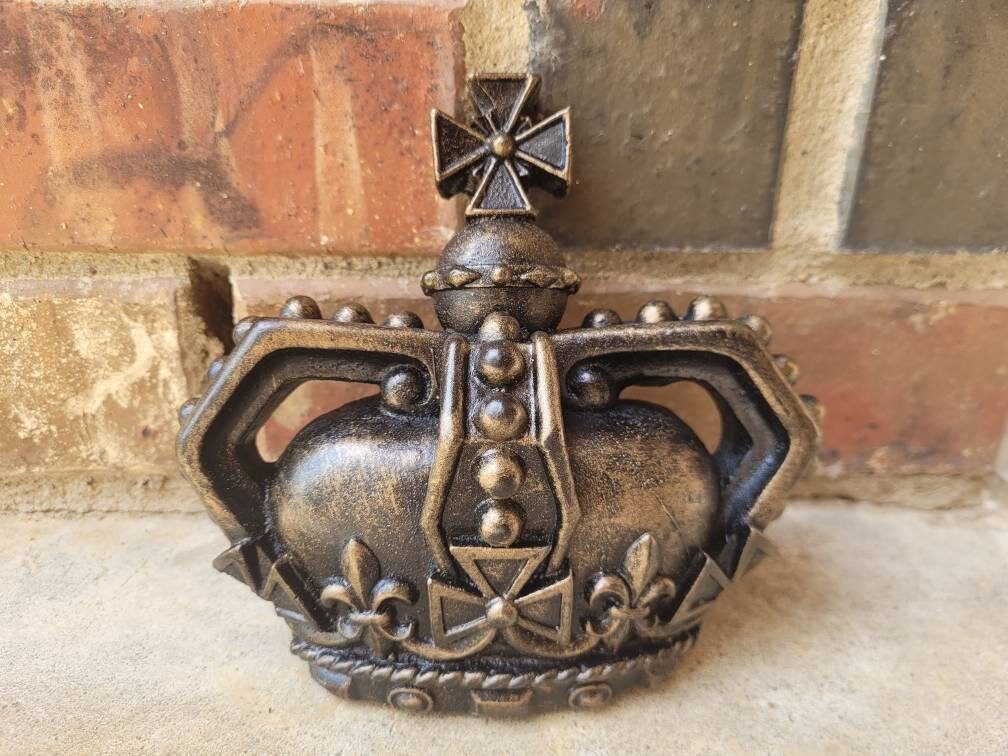 Crown Candle Pin for Pillar Candles. PICK YOUR COLOR. Royal Medieval Fleur de Lis Home Decor.
