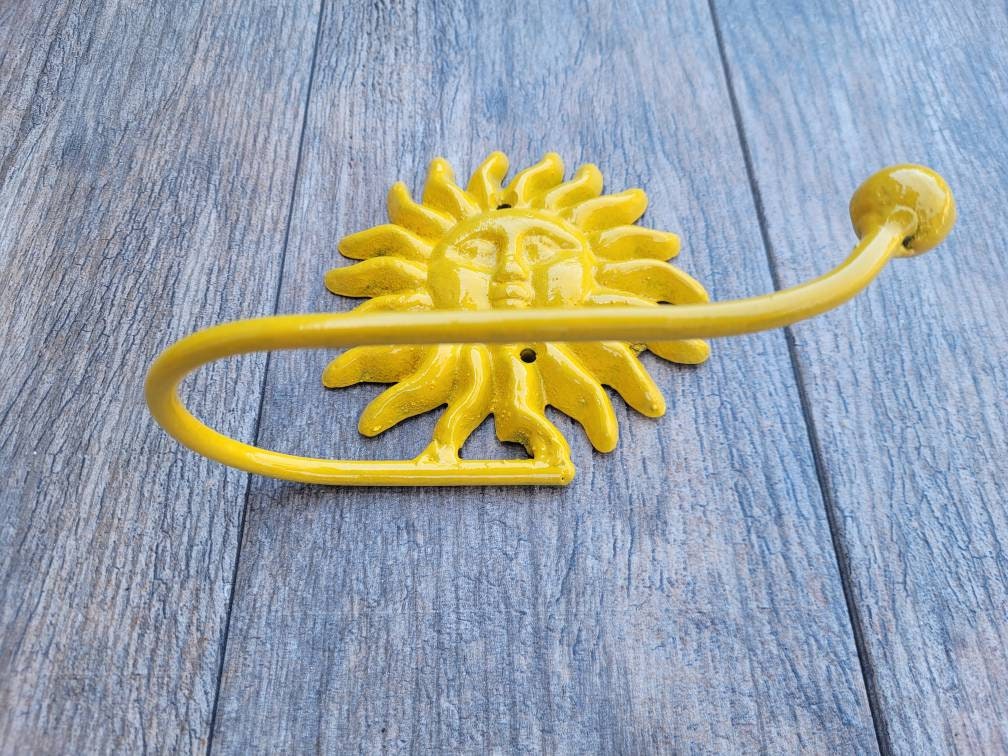 Sun Toilet Paper Holder, TP Holder, Toilet Tissue Holder, towel Wall Hook hanger, Iron Sun TP holder, Celestial Bathroom, Moon