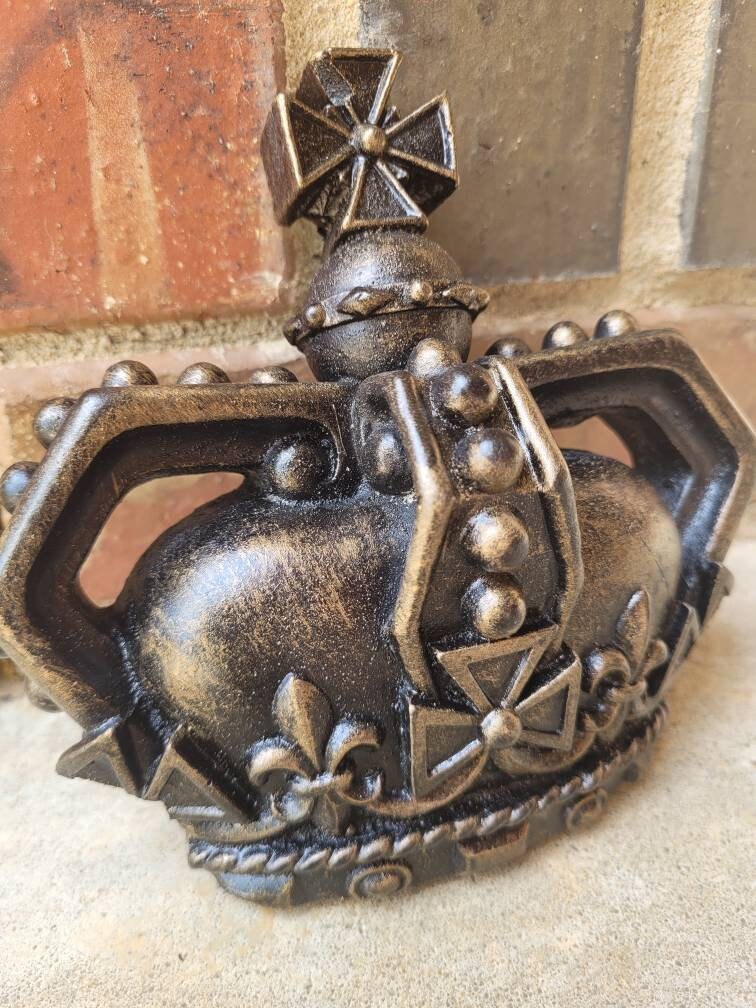 Crown Candle Pin for Pillar Candles. PICK YOUR COLOR. Royal Medieval Fleur de Lis Home Decor.