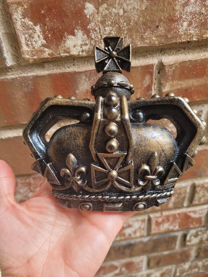 Crown Candle Pin for Pillar Candles. PICK YOUR COLOR. Royal Medieval Fleur de Lis Home Decor.