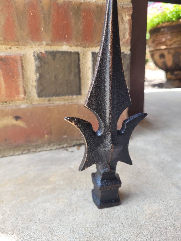 Spear Finial Fence Decor | PICK YOUR COLOR | French Country Home Decor Hardware Garden Backyard Decor Fencing Supplies Finials Top Rail Top