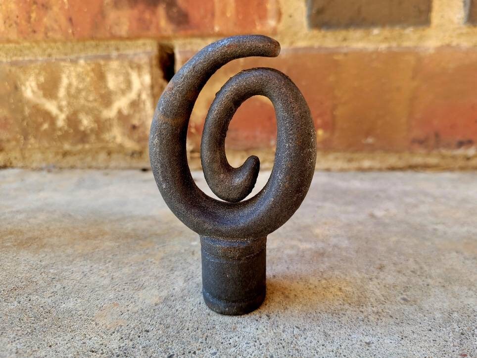 THREE Contemporary Modern Swirl Spear Finials Trio | Fence Decor | PICK your COLOR | Hardware Garden Decor Supplies Finial Rail Top Set 3