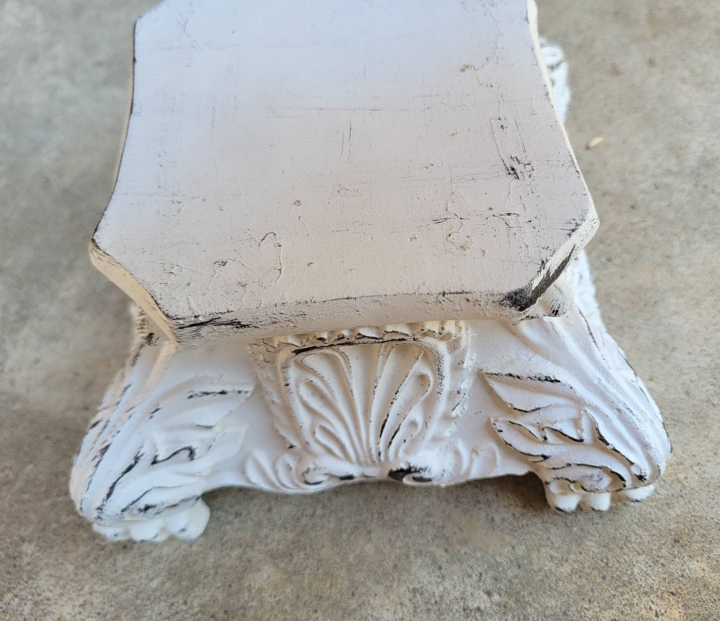 Pillar Capital Candle Holder. PICK YOUR COLOR. Shabby White, French Country home decor. Handmade and Hand finished. FleurDeLisJunkie