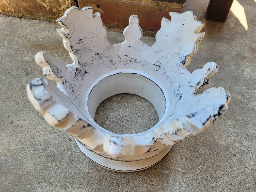 Crown candle ring holder for pillar candle | PICK YOUR COLOR | Crown finial | FleurDeLisJunkie | Royal Queen King Princess Home Decor | New