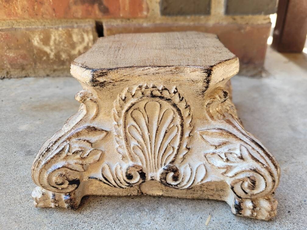 Pillar Capital Candle Holder. PICK YOUR COLOR. Shabby White, French Country home decor. Handmade and Hand finished. FleurDeLisJunkie