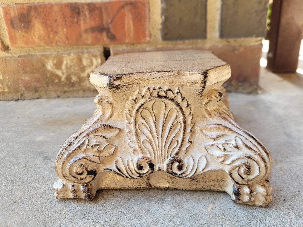 Pillar Capital Candle Holder. PICK YOUR COLOR. Shabby White, French Country home decor. Handmade and Hand finished. FleurDeLisJunkie
