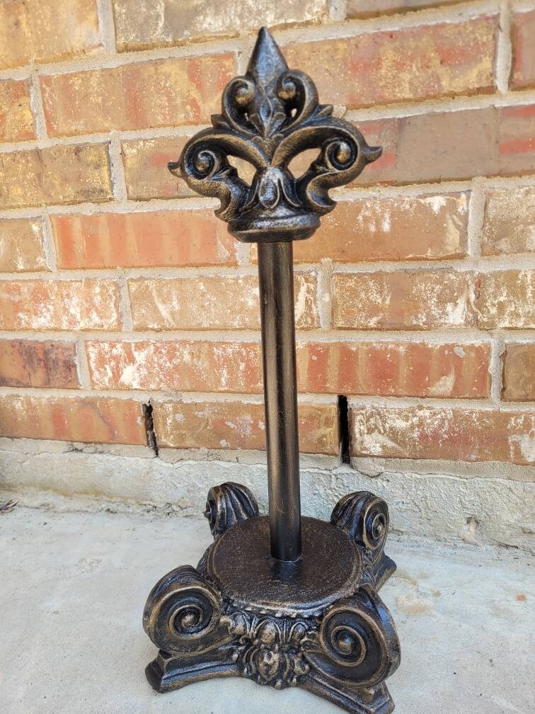 Paper Towel Holder with Fleur de Lis Top, PICK YOUR COLOR, Tuscan Kitchen | Fleur de Lis | French Country | FleurDeJunkie