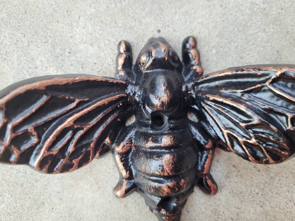 Cast Iron Bee Medallion Wall Hook - PICK YOUR COLOR - Queen bee Coat Hook, Towel hook, Hat Rack, Jewelry Hook, Organization Iron wall