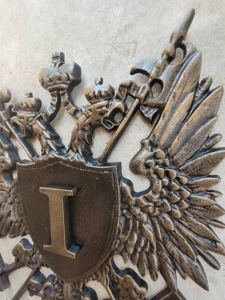 Personalized Shield with Initial. PICK your COLOR, Initial. Coat of Arms Shield Medieval Wall Plaque Metal Decor, Eagle Monogram Wall Decor