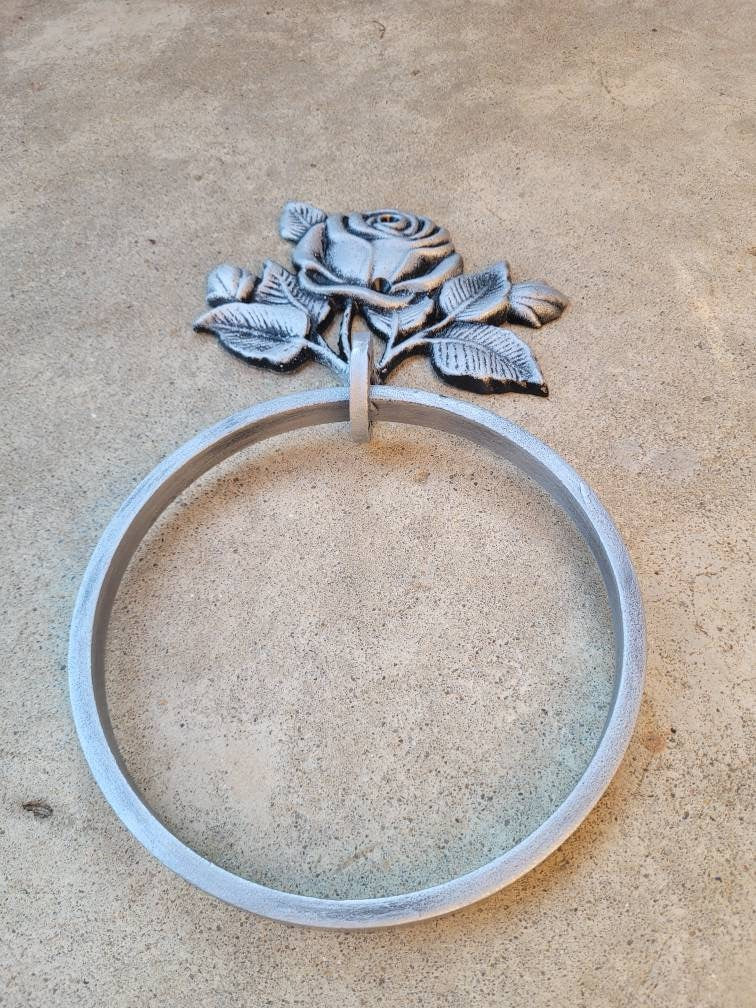 RoseTowel Ring | Medallion | Pick Your Color and Size | Cast Iron Towel Ring | Towel Hanger | Bathroom | Victorian | Traditional decor