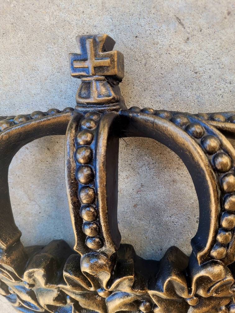 Crown Wall Plaque | PICK YOUR COLOR | Castle Medieval | Old World Decor | King | FleurDeLisJunkie | Queen | Wall Crown | Royal | Princess