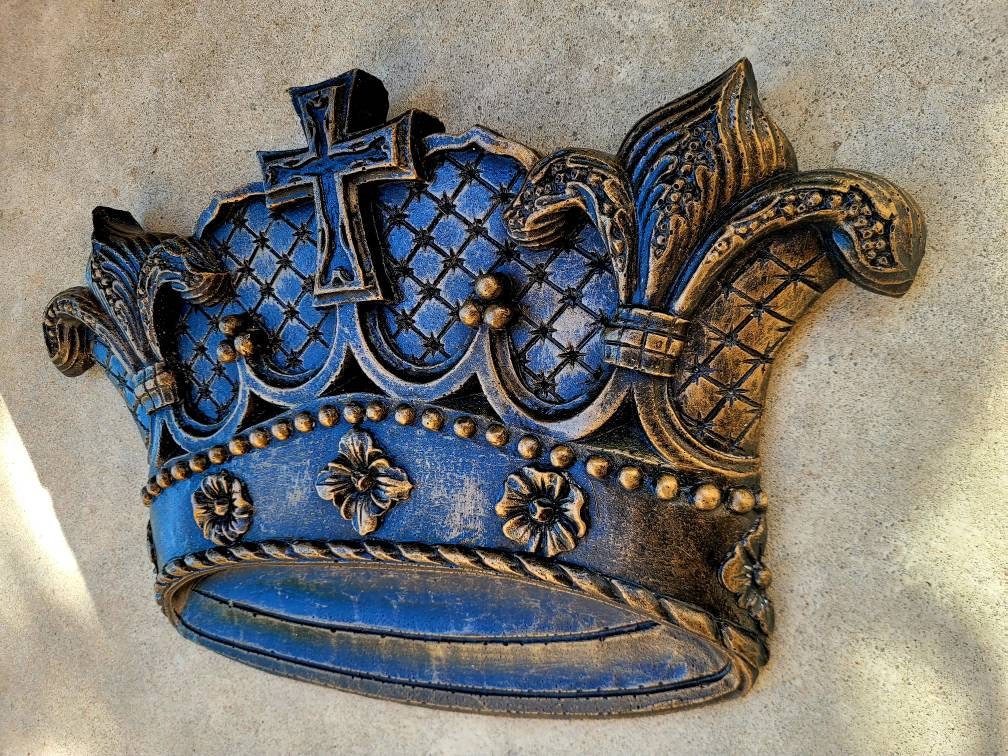 Crown Wall Plaque | PICK YOUR COLOR | Castle Medieval | Old World Decor | King | FleurDeLisJunkie | Queen | Wall Crown | Royal | Princess