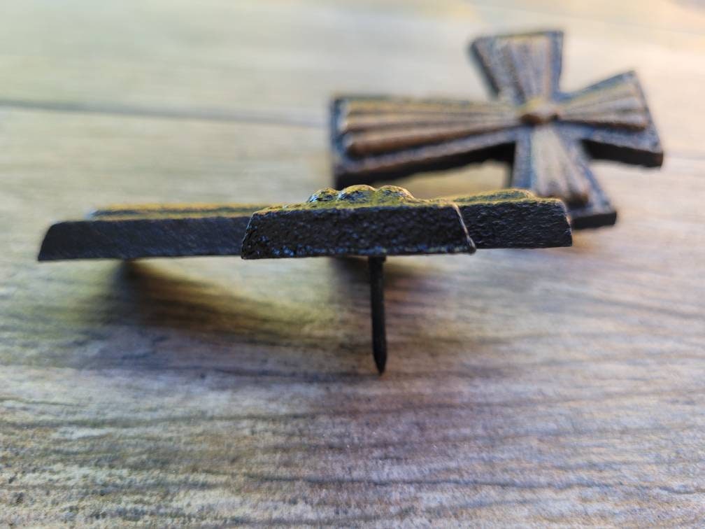 TWO Cross Candle Pins | PICK your COLOR | iron candle decor | Old World | Christian | Baptism | FleurDeLisJunkie | Wedding favor