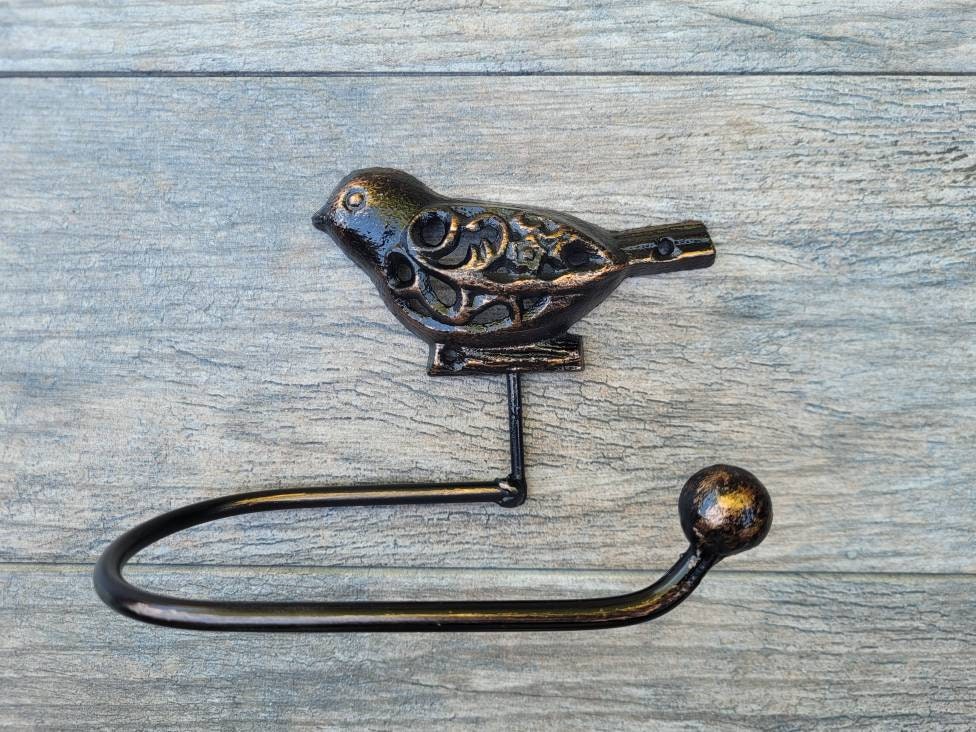 Bird Toilet Paper Holder, TP Holder, Toilet Tissue Holder, Nature, Wall Hook, Tissue Paper Holder, Bathroom Hardware, Bath Fixture | Fleur