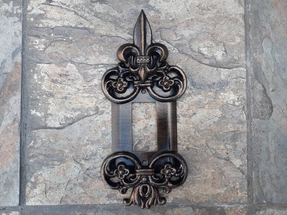 Single Rocker Fleur De Lis Switch Plate | PICK YOUR COLOR | Decora plate | Tuscan | Old World | Switch cover | FleurDeLisJunkie | One Toggle