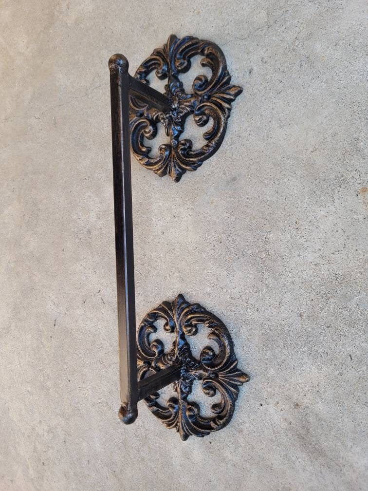 Door pull, gate pull| PICK YOUR COLOR | Old World | Cast Iron steel door handle | Gate Handle, original design, castle, FleurDeLisJunkie |