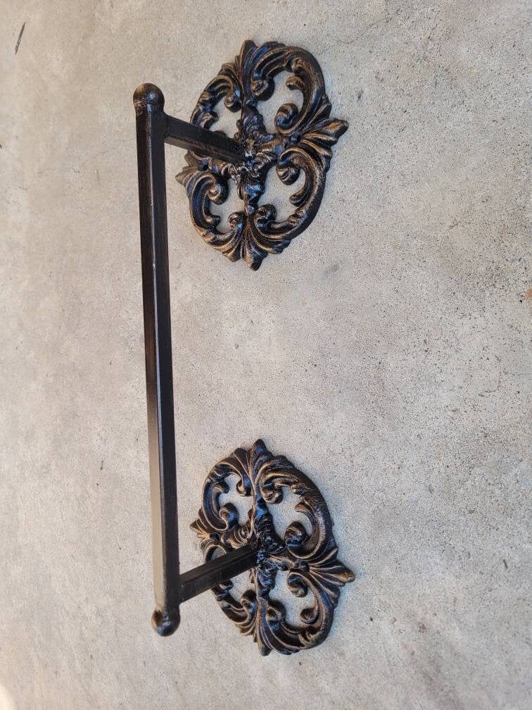 Door pull, gate pull| PICK YOUR COLOR | Old World | Cast Iron steel door handle | Gate Handle, original design, castle, FleurDeLisJunkie |