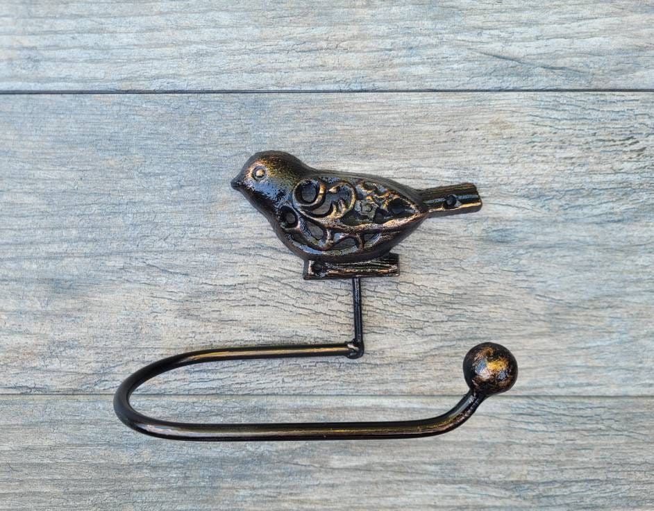 Bird Toilet Paper Holder, TP Holder, Toilet Tissue Holder, Nature, Wall Hook, Tissue Paper Holder, Bathroom Hardware, Bath Fixture | Fleur
