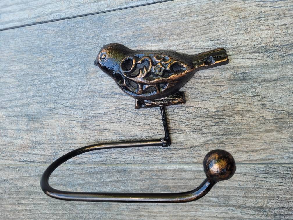 Bird Toilet Paper Holder, TP Holder, Toilet Tissue Holder, Nature, Wall Hook, Tissue Paper Holder, Bathroom Hardware, Bath Fixture | Fleur