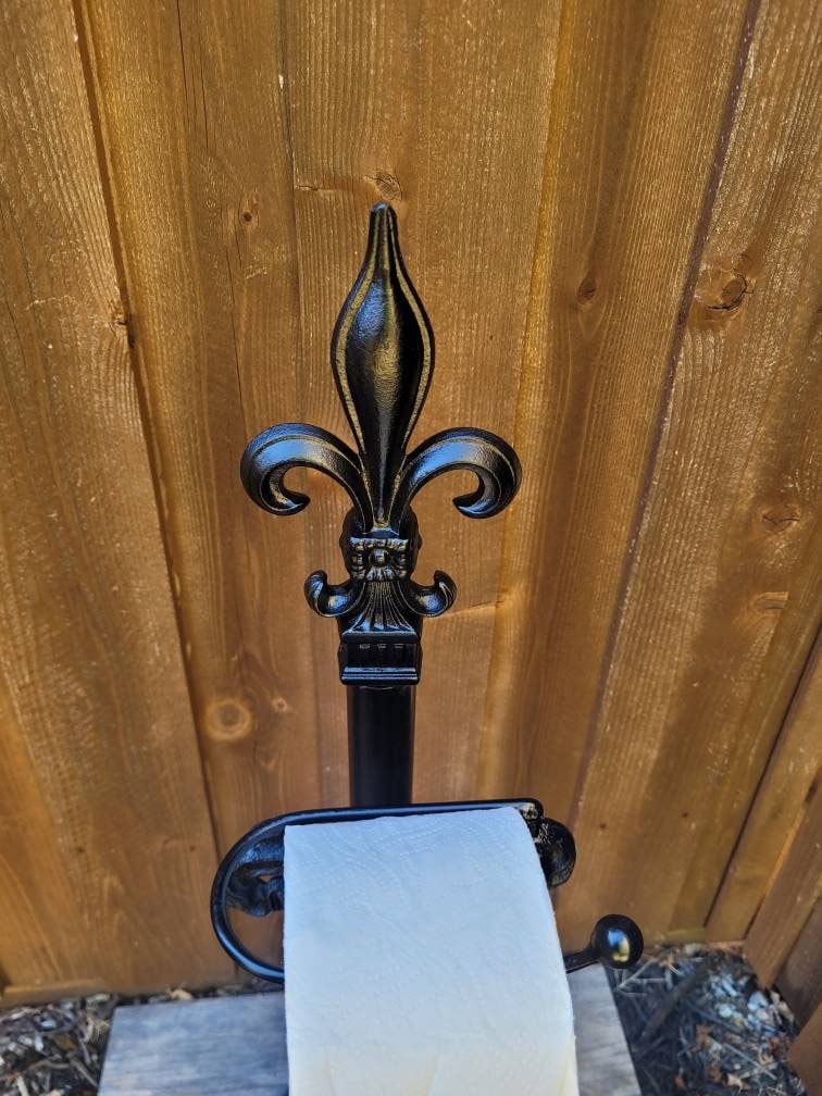 Free Standing Toilet Paper Holder | Toilet paper storage | Toilet paper stand | Cast iron | FleurDeLisJunkie | Toilet tissue| Tissue storage