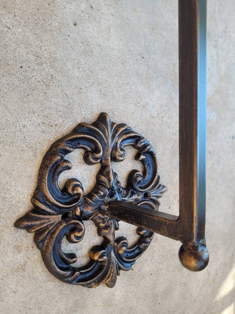 Door pull, gate pull| PICK YOUR COLOR | Old World | Cast Iron steel door handle | Gate Handle, original design, castle, FleurDeLisJunkie |