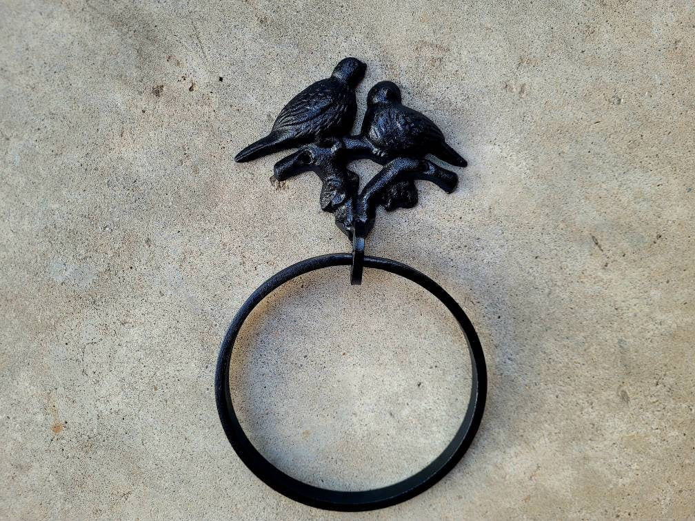 Birds Towel Hook, Bathroom Towel Hanger, Nature, Wall Hook, Bath towel ring, bird bathroom decor, bathroom hardware, bathroom fixture.