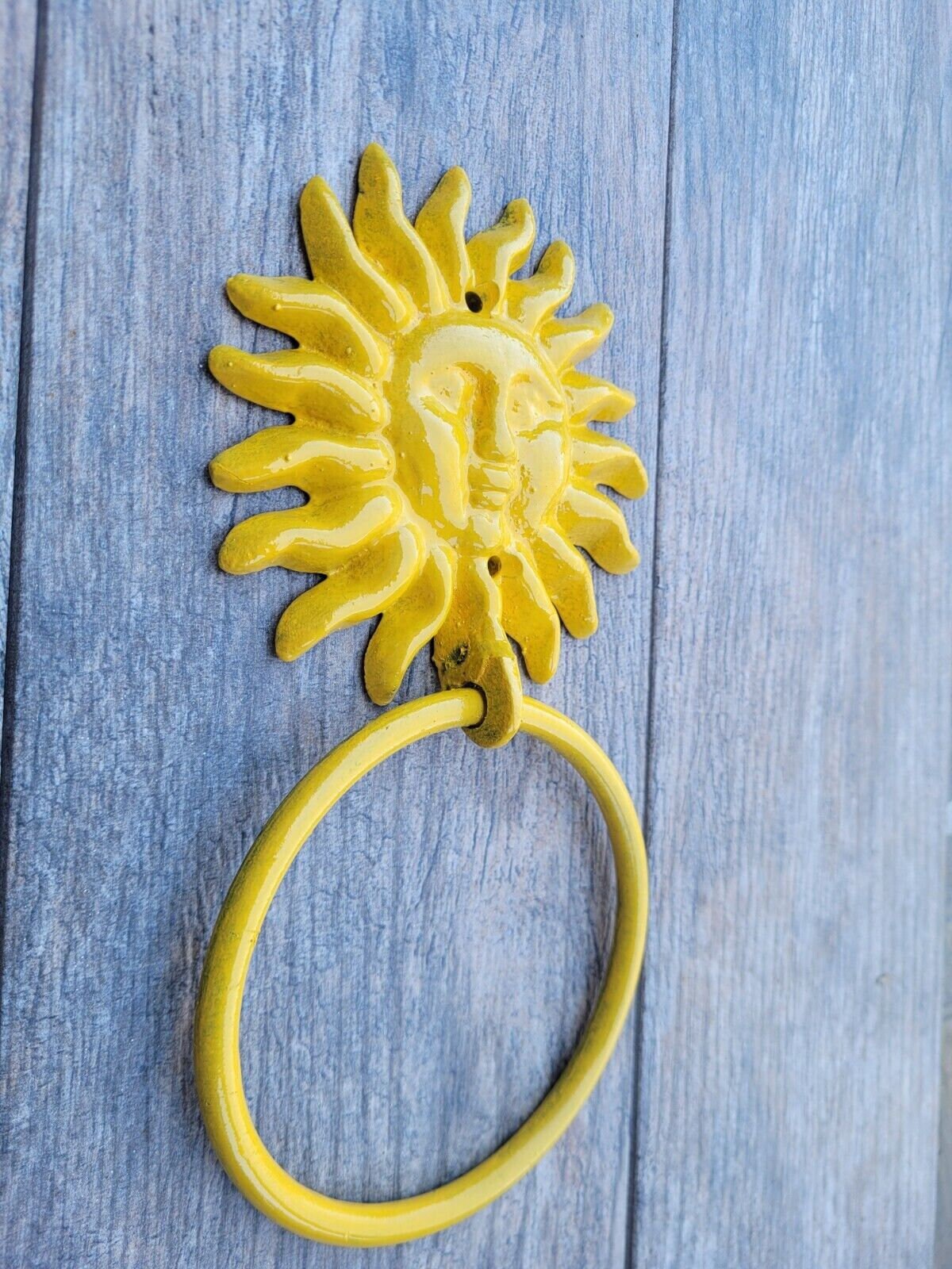 Sun Towel Ring | Hand Towel Ring | Cast Iron Towel Ring | Celestial Towel Hanger | Bathroom Fixture | Beach bath, moon, stars Hardware