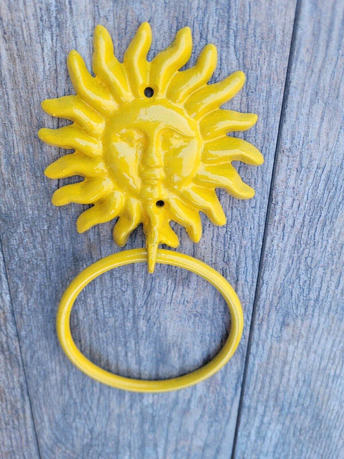 Sun Towel Ring | Hand Towel Ring | Cast Iron Towel Ring | Celestial Towel Hanger | Bathroom Fixture | Beach bath, moon, stars Hardware