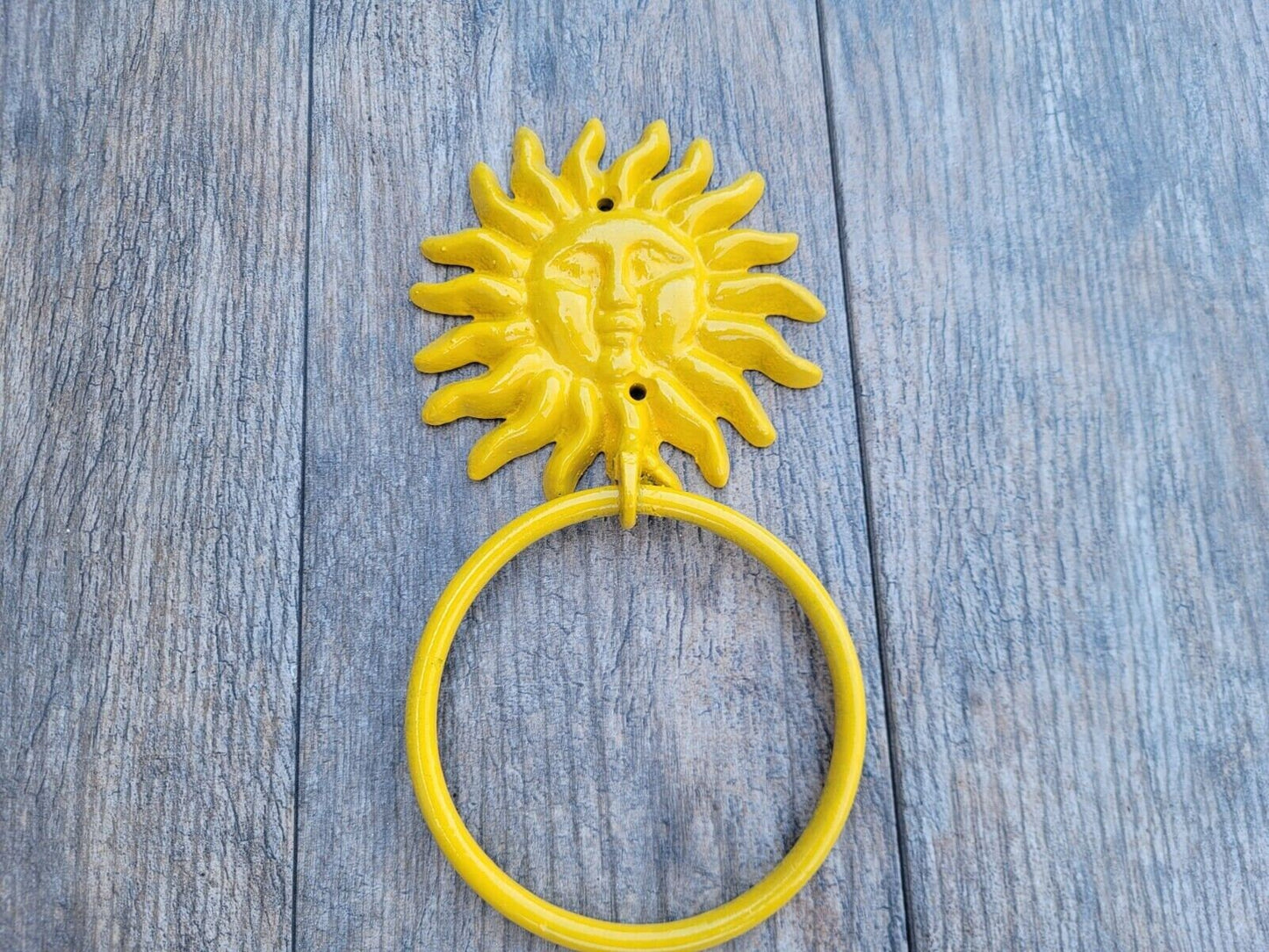 Sun Towel Ring | Hand Towel Ring | Cast Iron Towel Ring | Celestial Towel Hanger | Bathroom Fixture | Beach bath, moon, stars Hardware