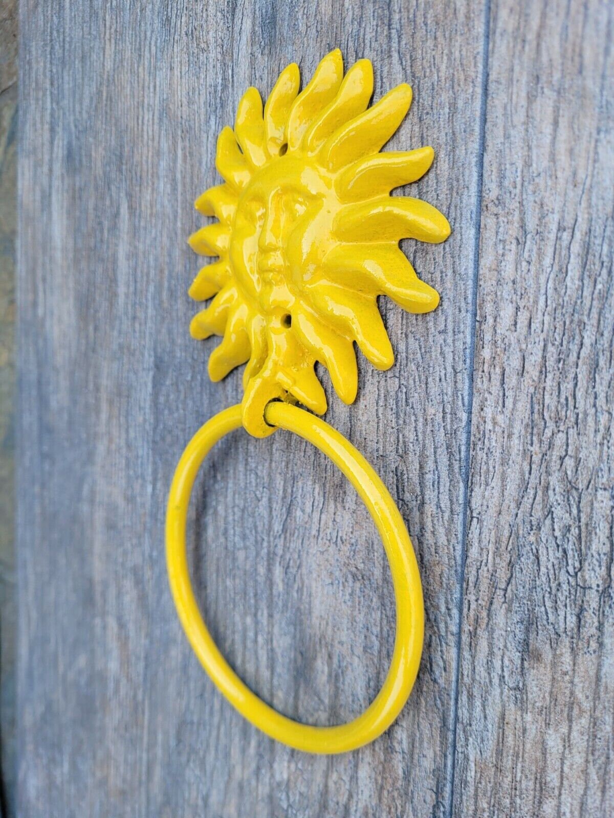 Sun Towel Ring | Hand Towel Ring | Cast Iron Towel Ring | Celestial Towel Hanger | Bathroom Fixture | Beach bath, moon, stars Hardware