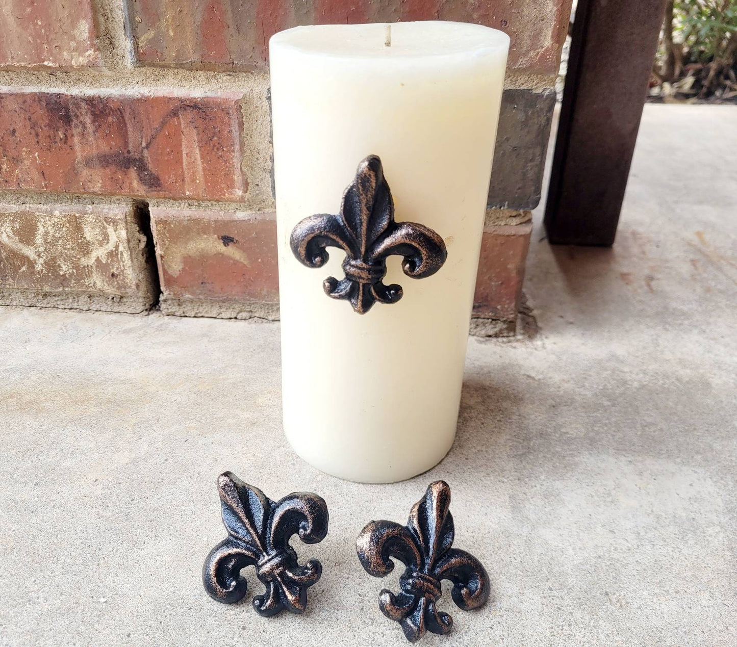 Set of 3 Fleur de Lis Candle Pins | PICK YOUR COLOR | Old World | French Country | FleurDeLisJunkie | Medieval | New Orleans | Fleur De Lis