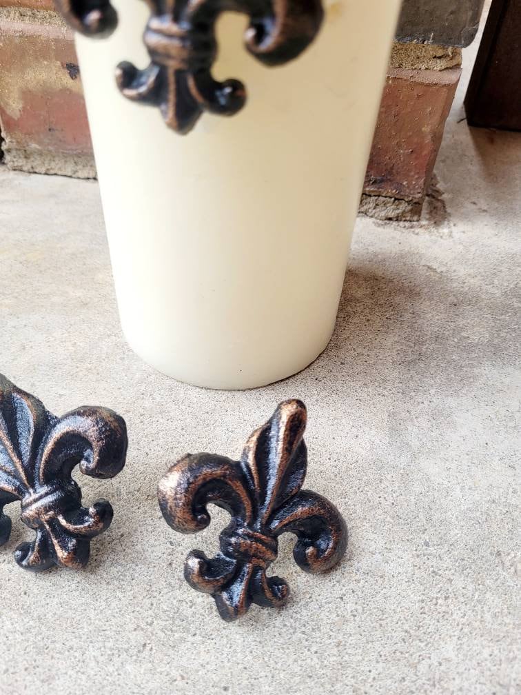 Set of 3 Fleur de Lis Candle Pins | PICK YOUR COLOR | Old World | French Country | FleurDeLisJunkie | Medieval | New Orleans | Fleur De Lis