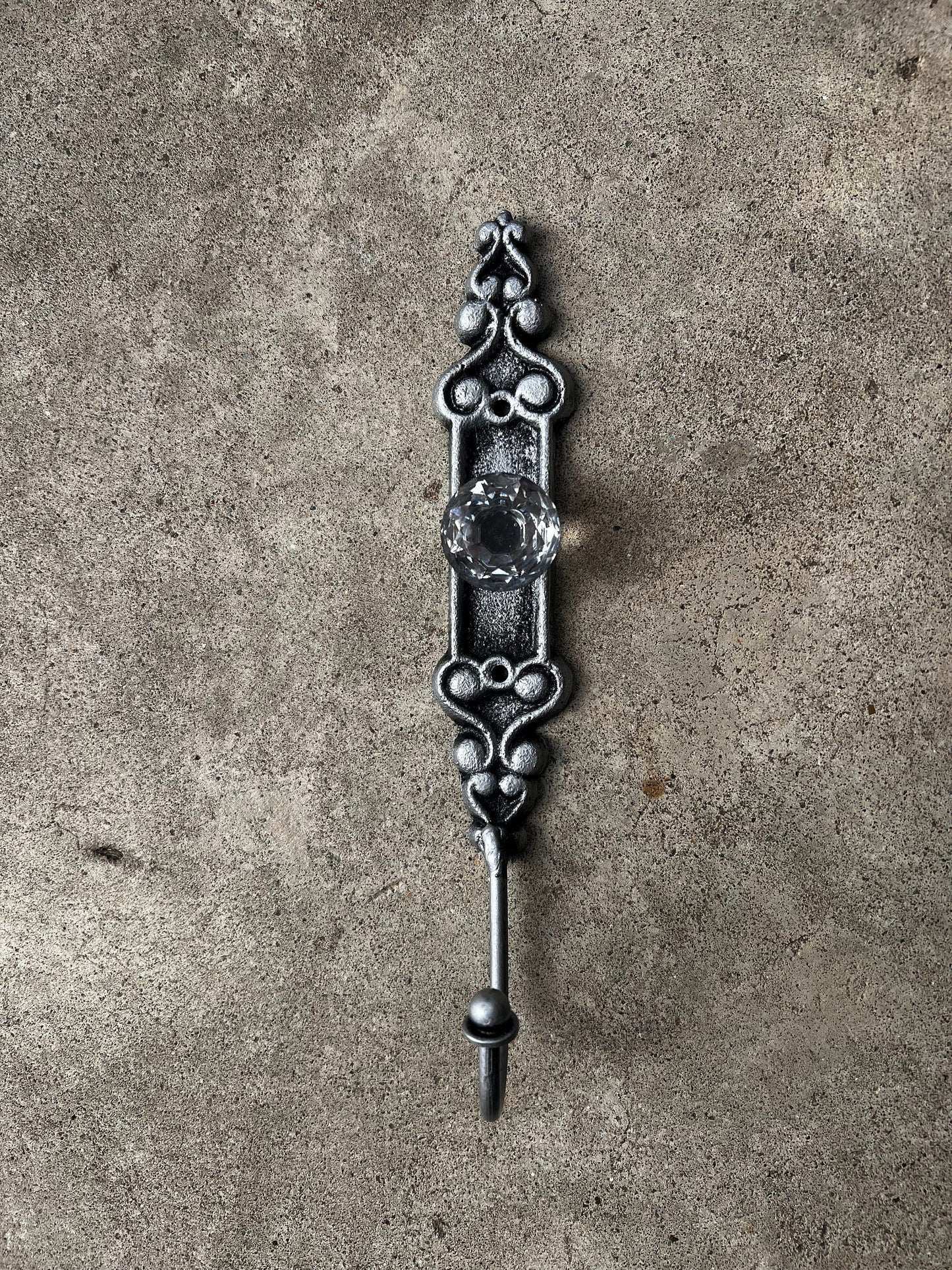 Door knob Wall Hook | PICK YOUR COLOR | Silver Vintage Look | Cast Iron Wall coat Rack | Wall Hanger | FleurDeLisJunkie | Crystal Look