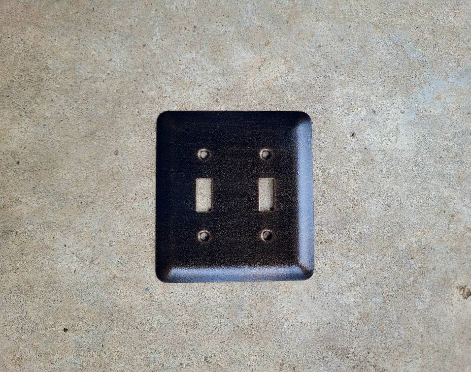 Metal, Double Light Switch Plate Cover - PICK YOUR COLOR - double switch plate, custom switch plate, Two toggle light switch wall plate