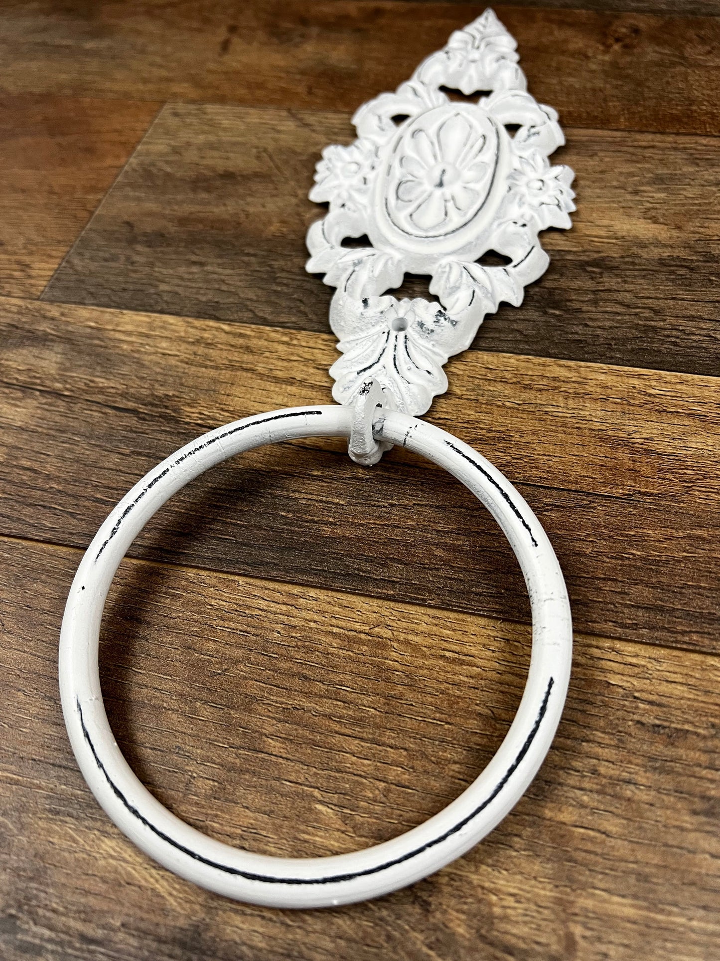 Shabby Chic Towel Ring | Ornate Towel Ring | PICK YOUR COLOR | Iron Towel Ring | White Towel Hanger | Shabby Chic Bathroom Fleurdelisjunkie