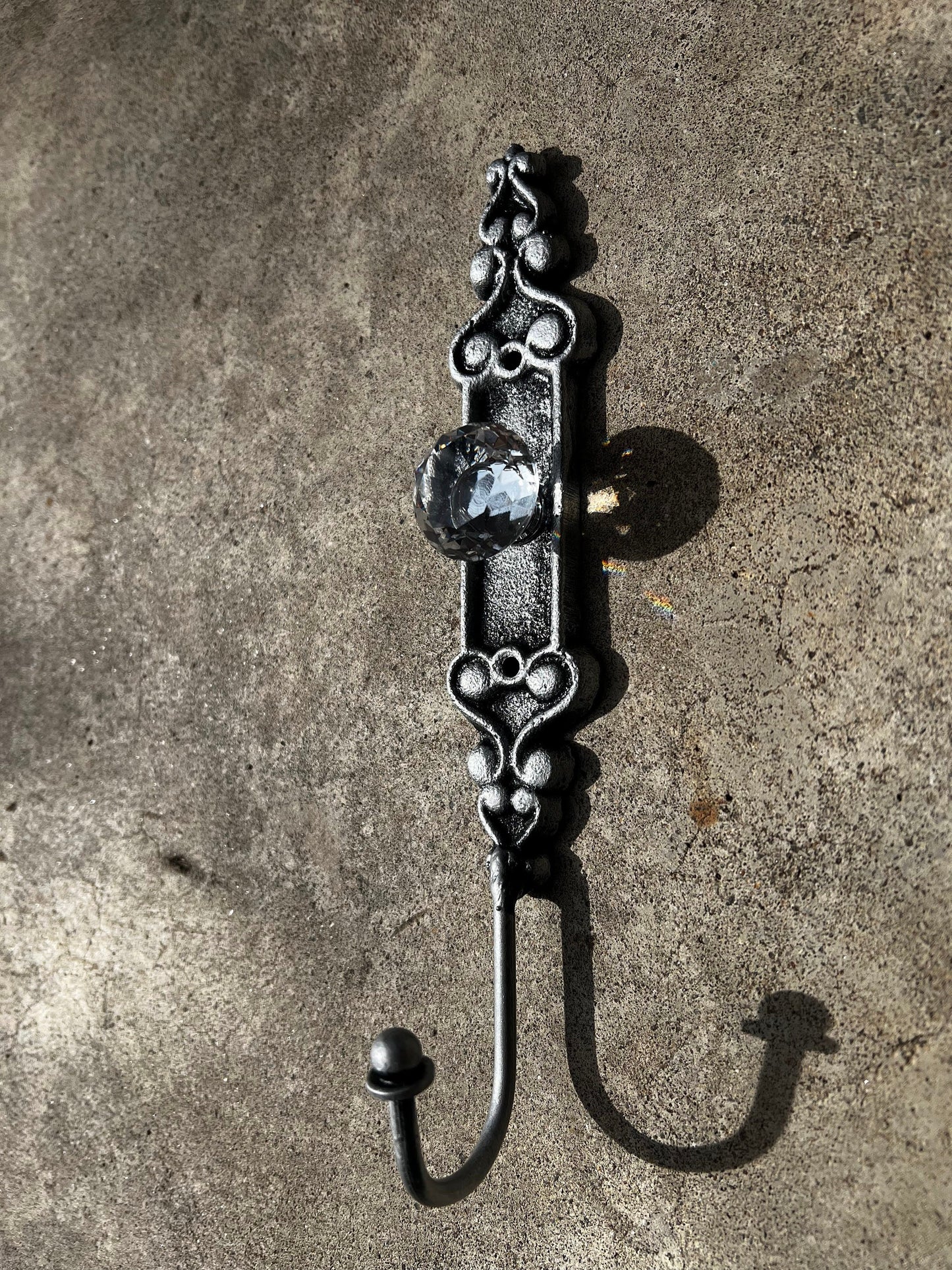Door knob Wall Hook | PICK YOUR COLOR | Silver Vintage Look | Cast Iron Wall coat Rack | Wall Hanger | FleurDeLisJunkie | Crystal Look