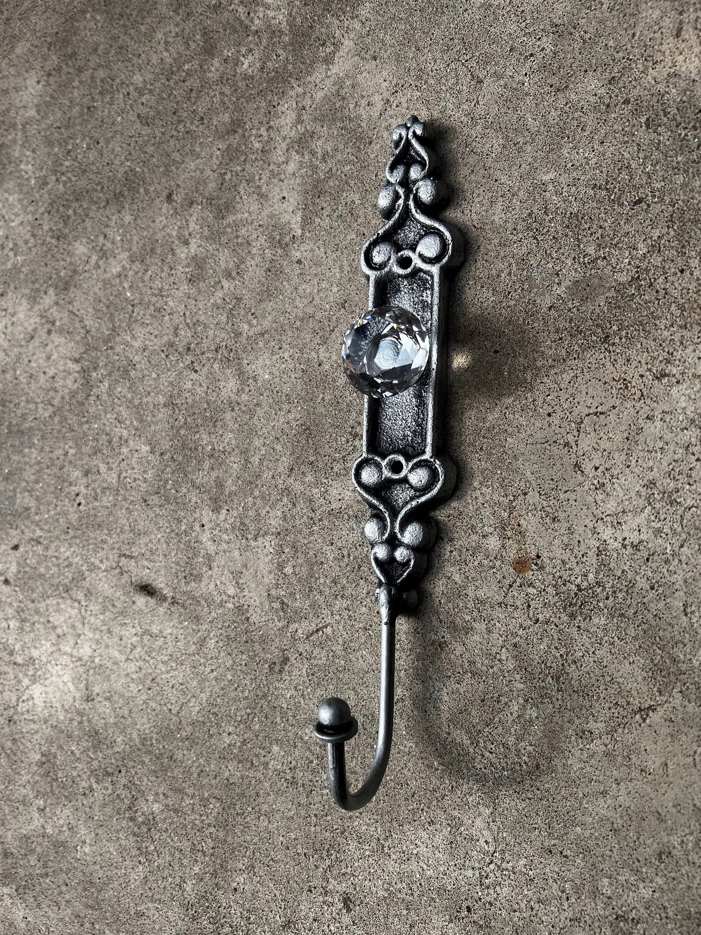 Door knob Wall Hook | PICK YOUR COLOR | Silver Vintage Look | Cast Iron Wall coat Rack | Wall Hanger | FleurDeLisJunkie | Crystal Look