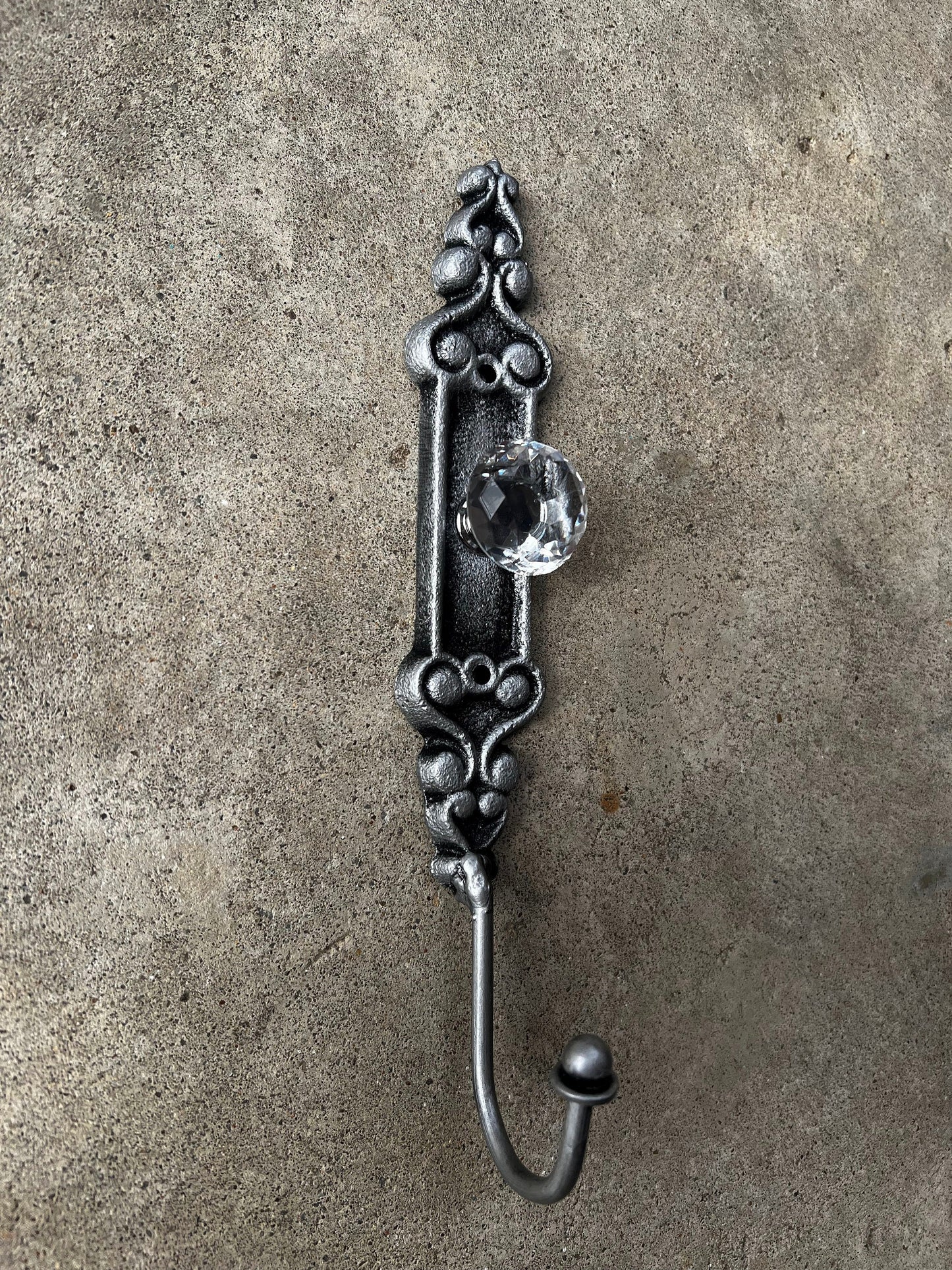 Door knob Wall Hook | PICK YOUR COLOR | Silver Vintage Look | Cast Iron Wall coat Rack | Wall Hanger | FleurDeLisJunkie | Crystal Look