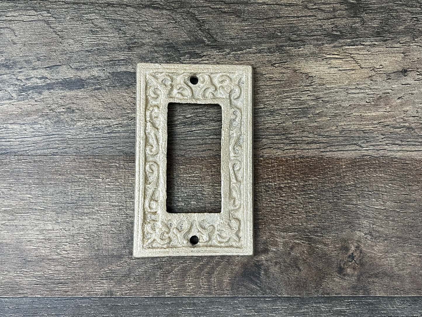 Single Rocker Light Switch Plate Cover, PICK YOUR COLOR, One Gang Rocker Wall Plate, Rustic Cast Iron Decor Metal Wall decor