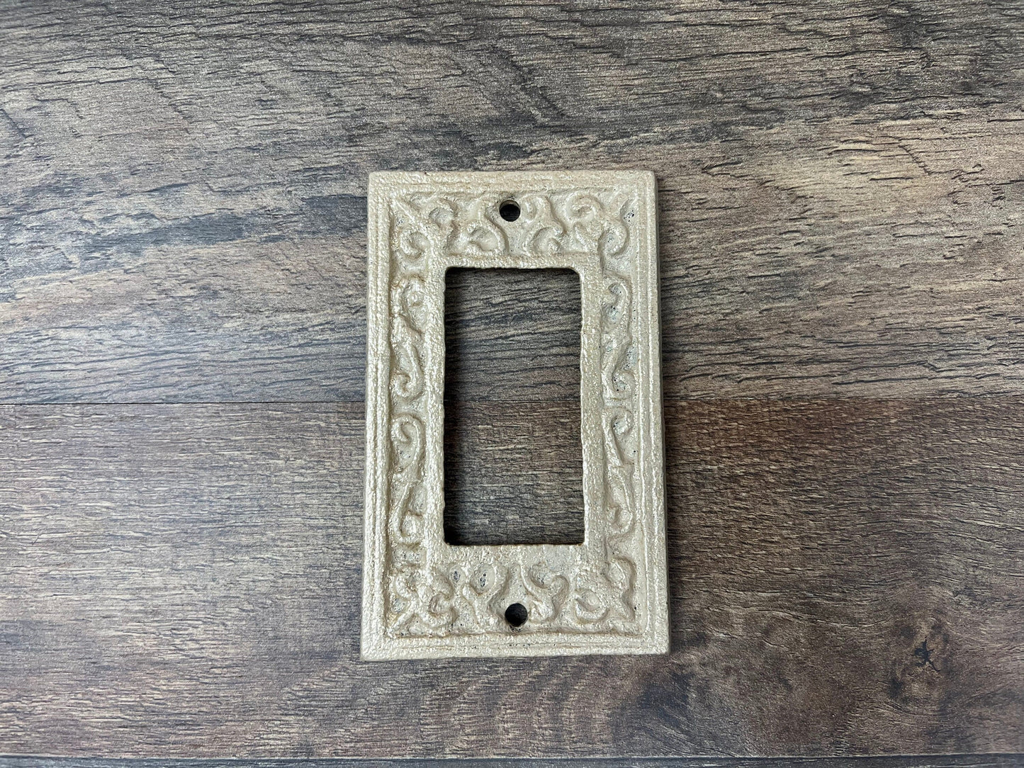 Single Rocker Light Switch Plate Cover, PICK YOUR COLOR, One Gang Rocker Wall Plate, Rustic Cast Iron Decor Metal Wall decor
