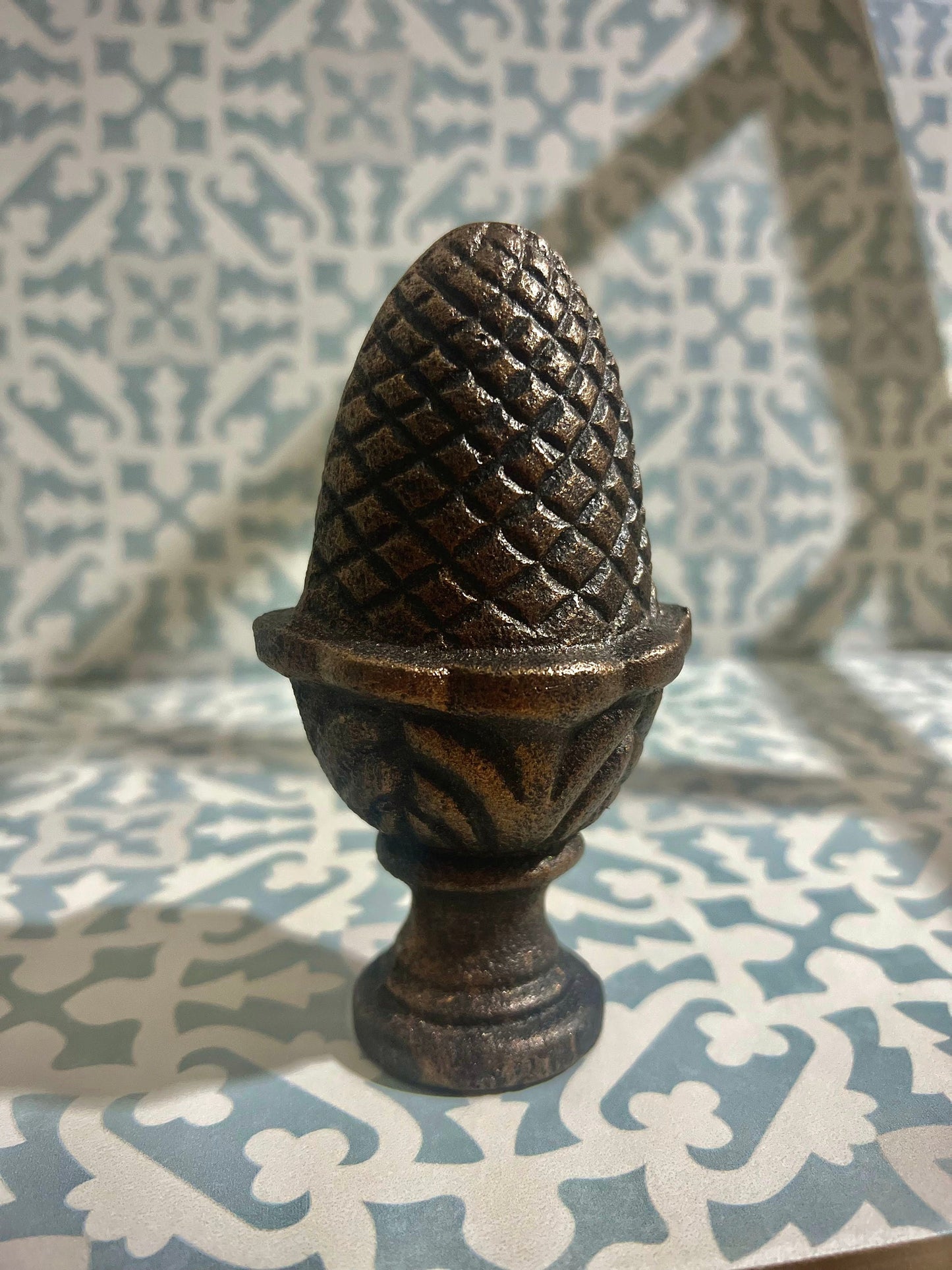 Cast Iron Pineapple Spear Finial Decor | PICK YOUR COLOR | Hardware Garden Backyard Decor Supplies Finials Top, mantle decor, office.