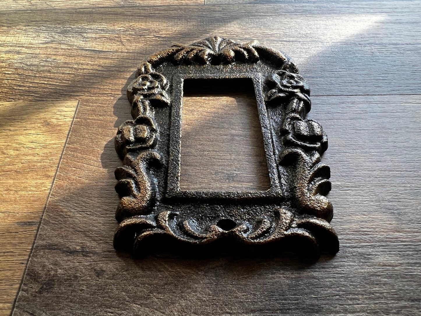 Single Rocker Light Switch Plate Cover, PICK YOUR COLOR, One Gang Rocker Wall Plate, Rustic Cast Iron Decor Metal Wall decor