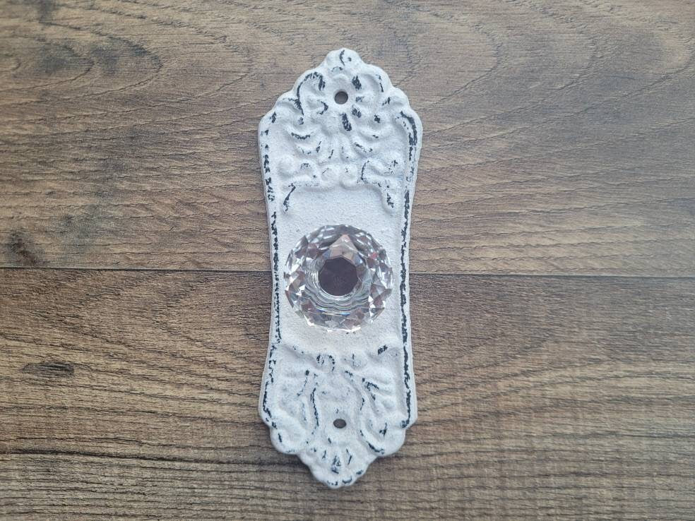 Crystal Look Doorknob Wall Hook | PICK YOUR COLOR | Rustic | Cast Iron | Coat Rack Wall Hanger | FleurDeLisJunkie | Tuscan Vintage look