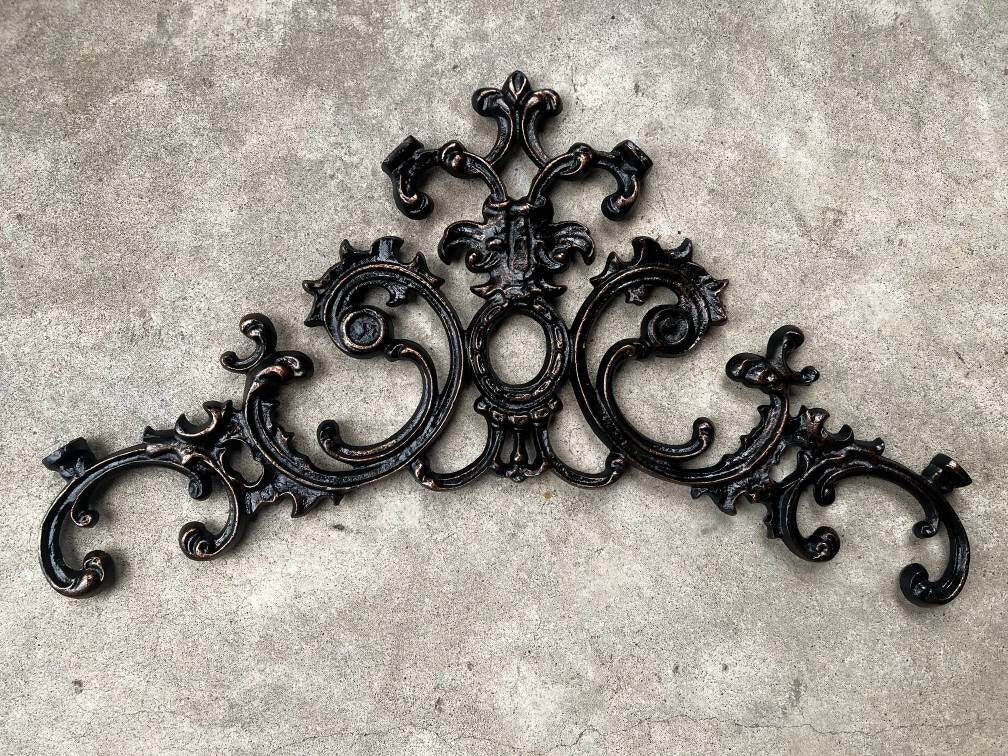 26 inches wide Metal Topper - PICK YOUR COLOR - Wall Plaque / Wall Decor Old World Tuscan Medieval Decor