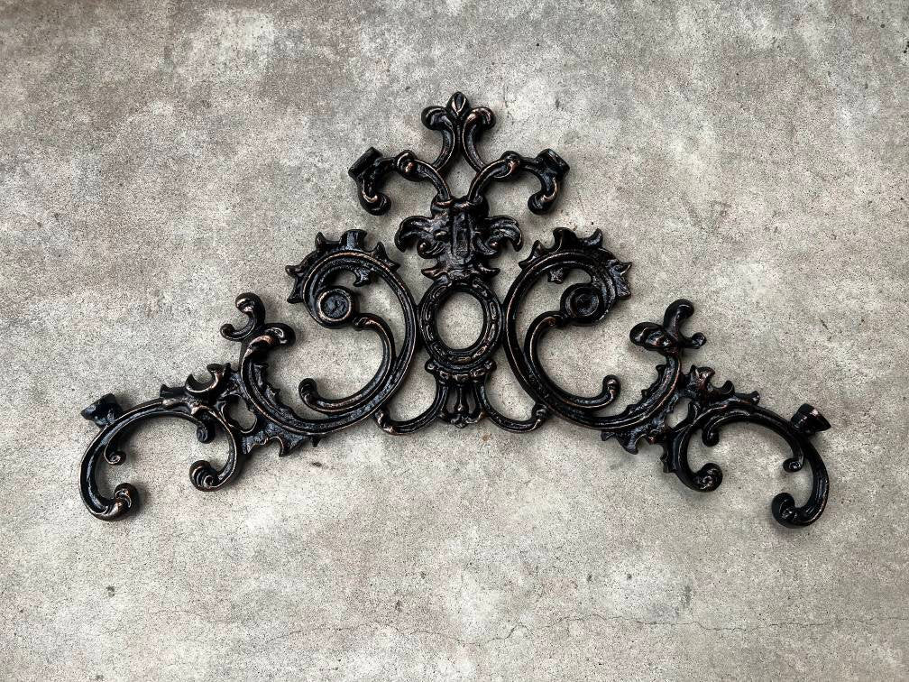 26 inches wide Metal Topper - PICK YOUR COLOR - Wall Plaque / Wall Decor Old World Tuscan Medieval Decor