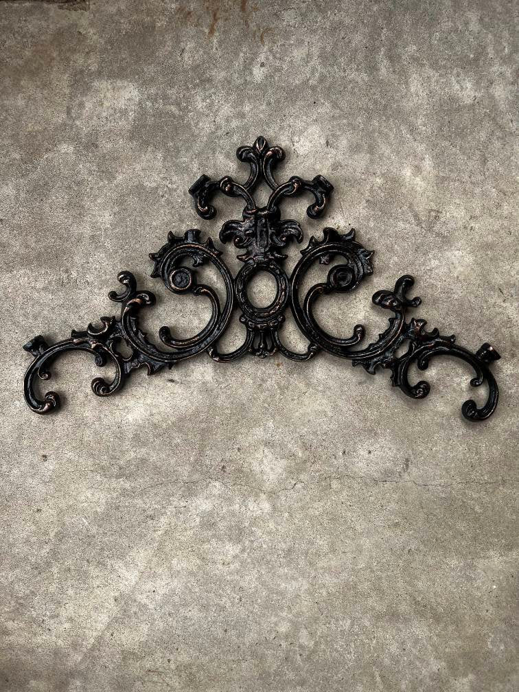 26 inches wide Metal Topper - PICK YOUR COLOR - Wall Plaque / Wall Decor Old World Tuscan Medieval Decor