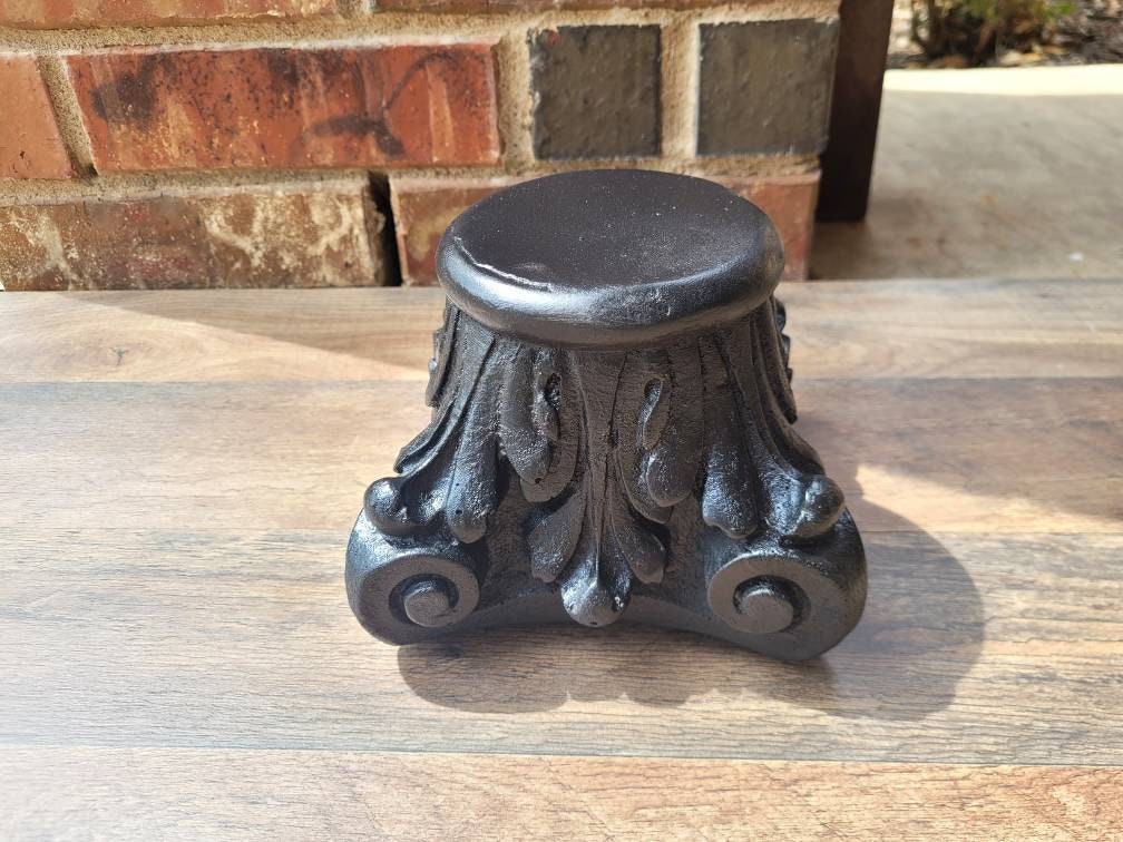 Capital Pillar Candle Holder - PICK YOUR COLOR - Column Pedestal Top, Rose Bowl Riser - Old World, Tuscan, Traditional, Home Decor, Pillar