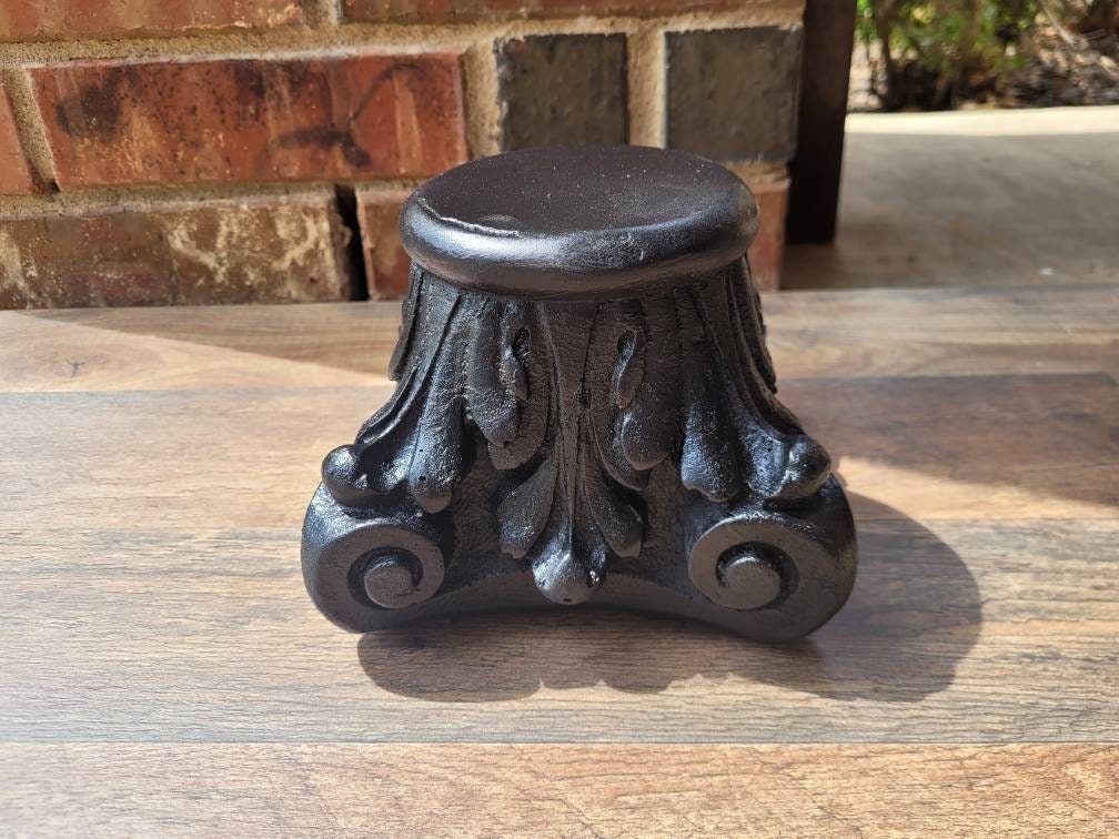 Capital Pillar Candle Holder - PICK YOUR COLOR - Column Pedestal Top, Rose Bowl Riser - Old World, Tuscan, Traditional, Home Decor, Pillar